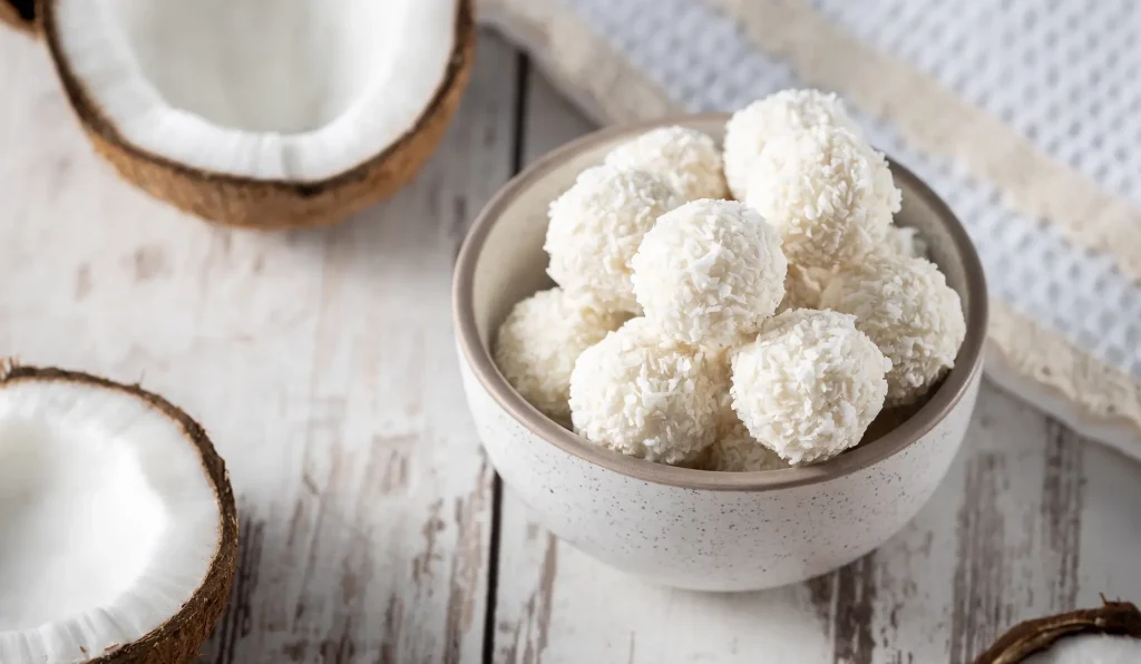 Boules de Noël au coco